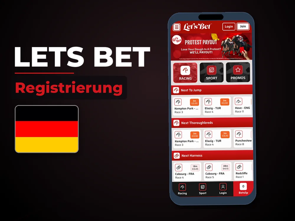 Lets Bet - Registrierung