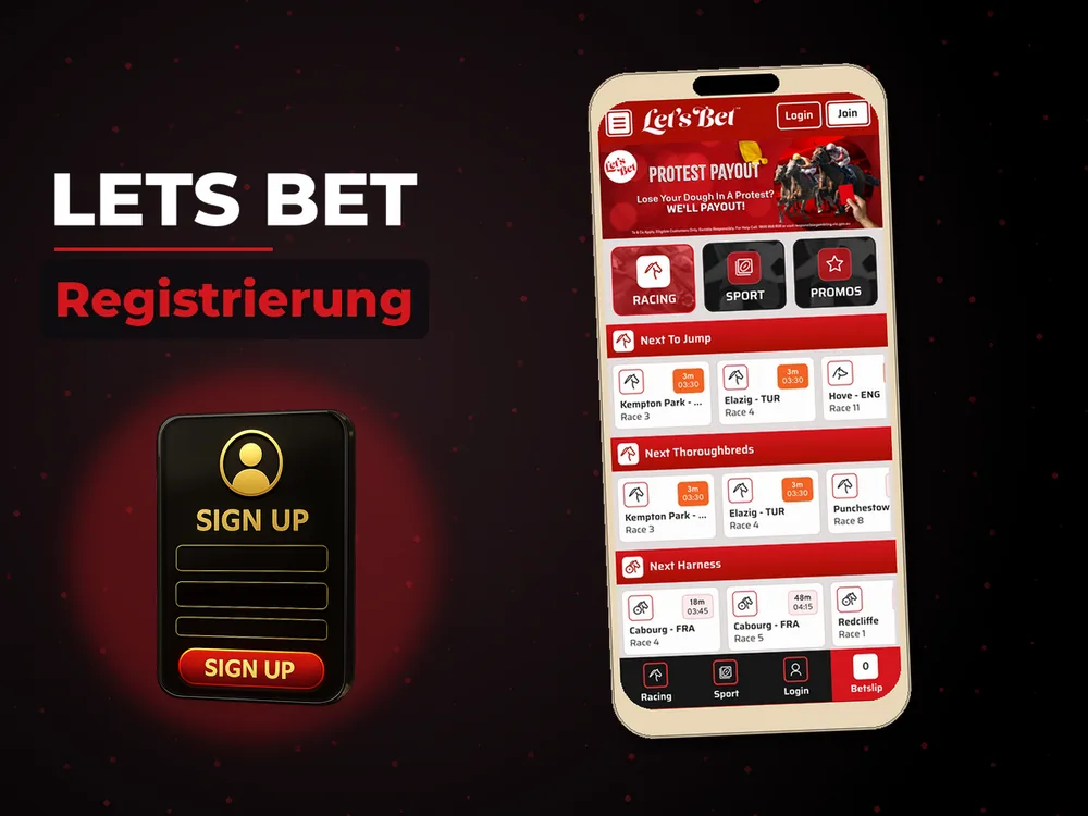 Lets Bet - Registrierung